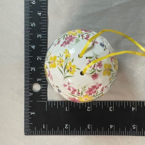 Queens England Vtg Potpourri Scent Ball Bone China Multicolor Floral 3 in Sachet - Picture 8 of 9